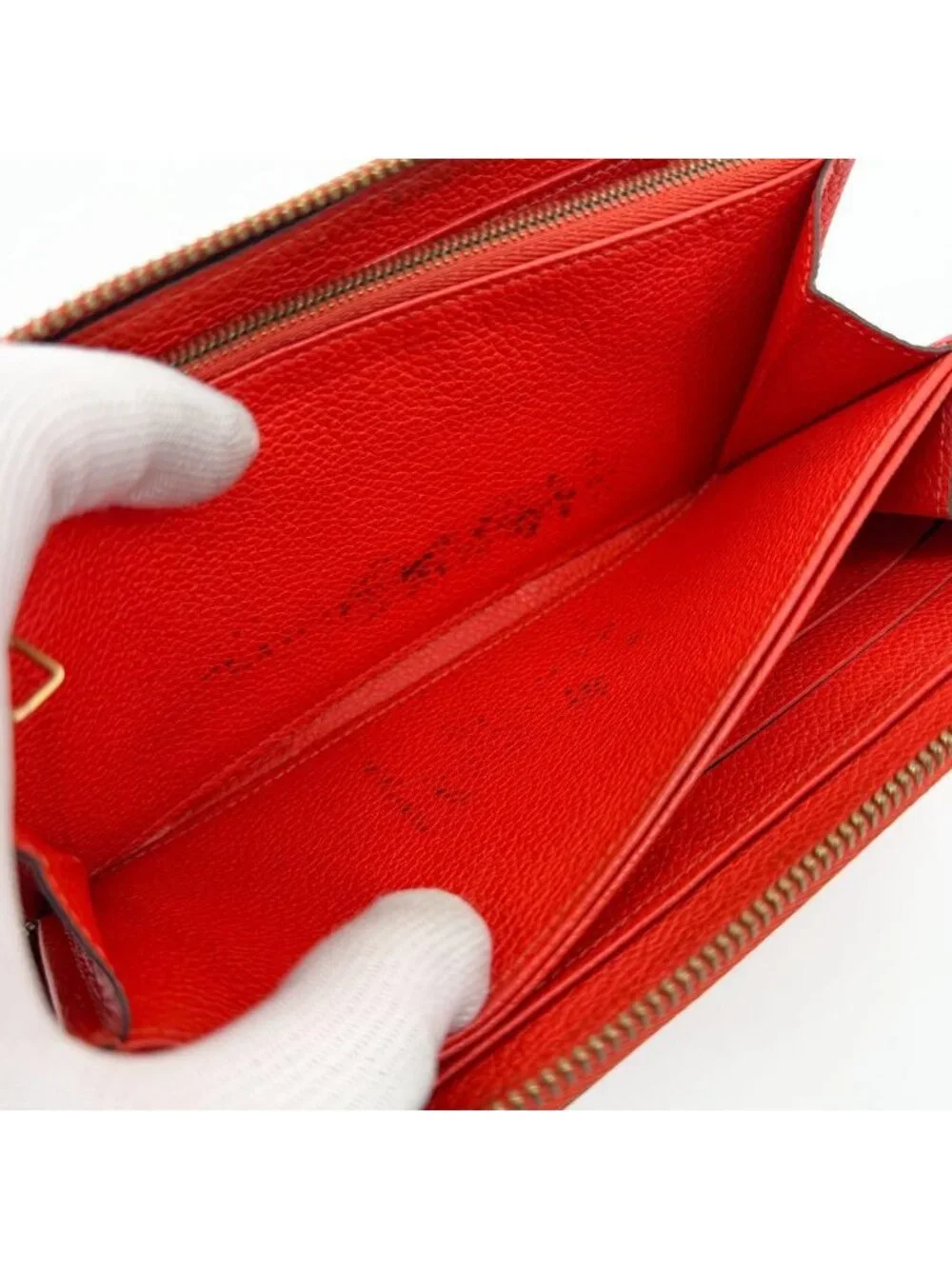 Louis Vuitton Zippy Wallet Empreinte Orange Round